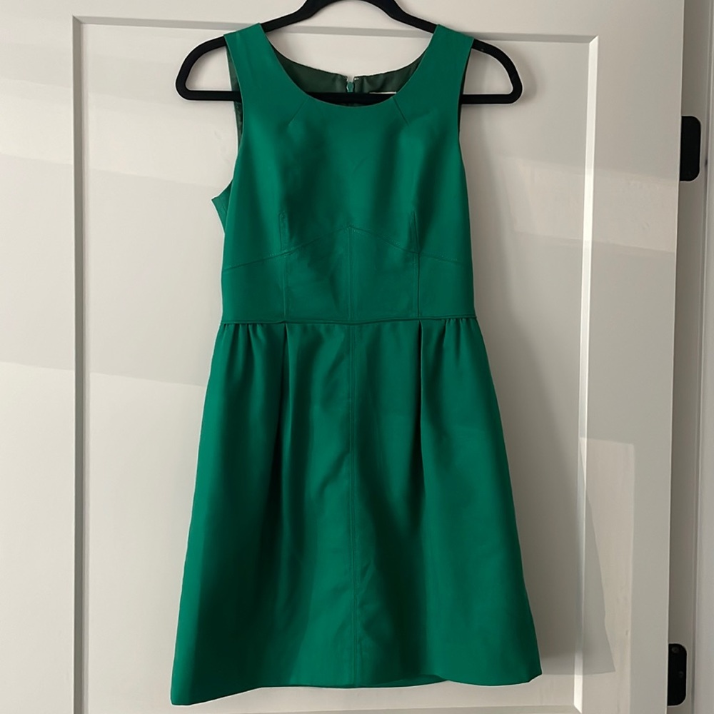 J Crew Factory A-Line Green Dress, size 2